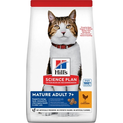 Hill's Science Plan granule pre staršie mačky s kuracím 1,5 kg