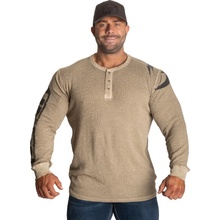 Gasp THERMAL HENLEY WASHED DESERT tričko s dlhým rukávom oprané pieskové
