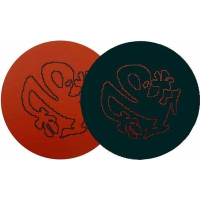 Zomo 2x Slipmaty Plasticman Silhouette Red & Black