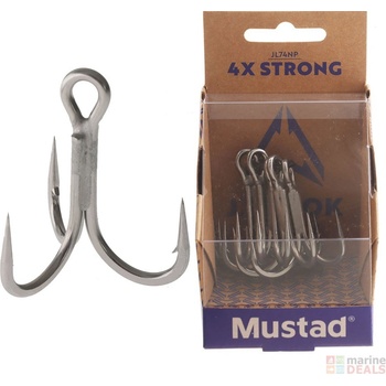 Mustad Trojháček JAW LOK INLINE TREBLE HOOK 4X STRONG vel.4 5 ks