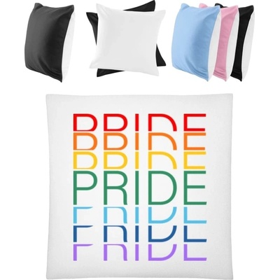 Darčeky PrintEQ Dúhový Vankúš Dúhový dizajn Pride Pride Pride Biela/Čierna 40x40