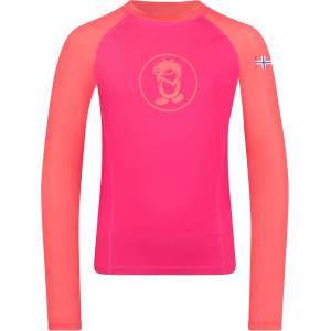 Trollkids Детска плажна тениска от ликра Trollkids Kid's Kvalvika Shirt Sport shirt - Bright Pink / Watermelon - размер 98 (EU) (704-1802-1012)