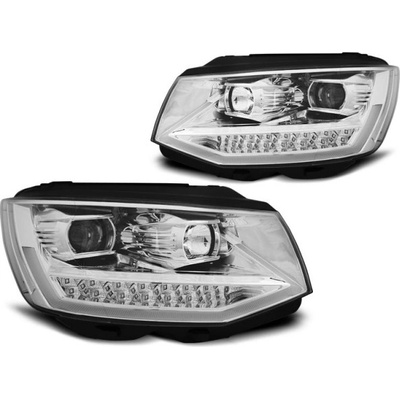 TUNING-TEC Headlights Tube Light Drl Chrome Fits Vw T6 15-19