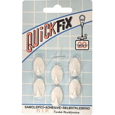 háček samolepící Quickfix 5/F0 bílý /6ks