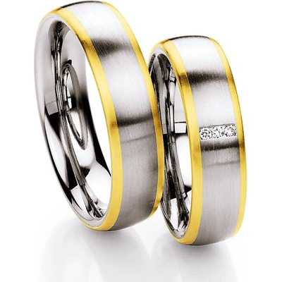 Snubní prsteny se zlatem a diamanty ST131