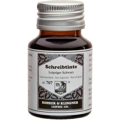 Rohrer & Klingner Leipsician Black lahvičkový inkoust černý 50 ml RK40707050