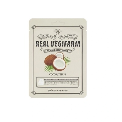 FORTHESKIN Маска за лице с кокос FORTHESKIN super food real vegifarm double shot mask-coconut