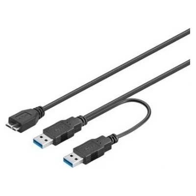 PremiumCord ku3y01 USB 3.0 Y kabel A/M + A/M -- Micro B/M