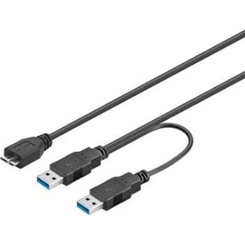 PremiumCord ku3y01 USB 3.0 Y kabel A/M + A/M -- Micro B/M