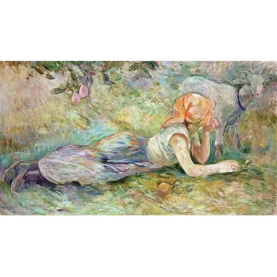 Obrazy - Morisot, Berthe: Odpočívající pastýřka - reprodukce obrazu