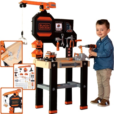 Smoby B&D veľká pracovná dielňa so žeriavom