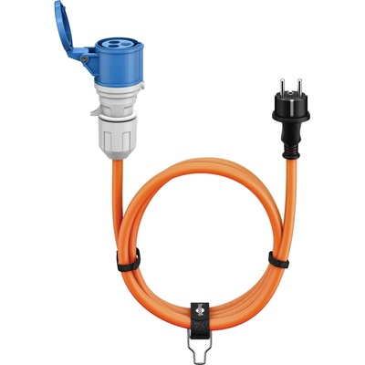 goobay Kabel síťový CEE 7/7(M) - IEC60309 (F), 16A, 5m, oranžový (76219) - 19.92.0076