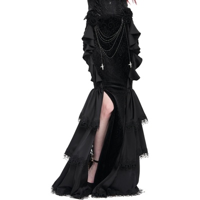 Devil Fashion sukňa Black Gothic čierna