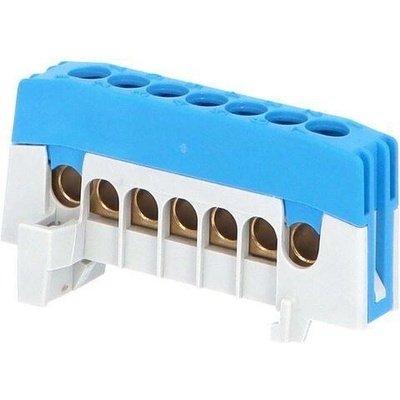 Eleman 1001270 Můstek N 7-F2 (svorkovnice 7x16mm2), krytý IP20, modrý, 63A, na DIN /2020266 – Zbozi.Blesk.cz