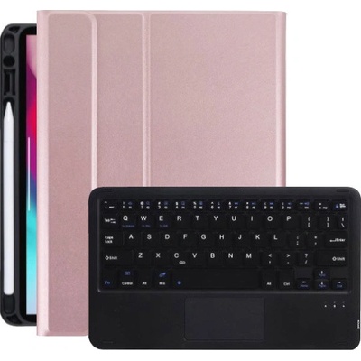 AppleKing puzdro s klávesnicou, touchpadom a priestorom na Apple Pencil pre iPad Air 4 (2020) / Air 5 (2022) / Pro 11" (2018-2022) - Ružové