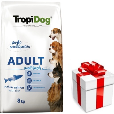 Tropidog Premium Adult S malých plemien Losos a ryža 8 kg