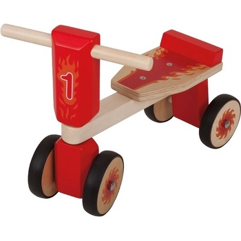 Bigjigs Toys dřevěné červené tříkolka