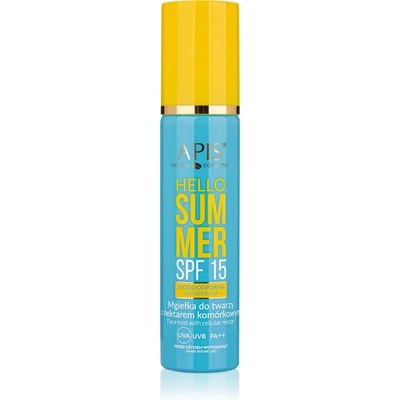 Apis Natural Cosmetics Hello Summer слънцезащитна мъгла за лице SPF 15 150ml