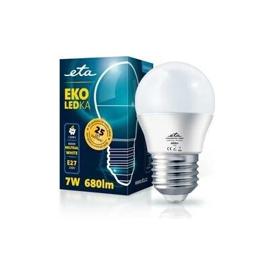 Eta EKO LEDka mini globe 7W, E27, neutrálna biela