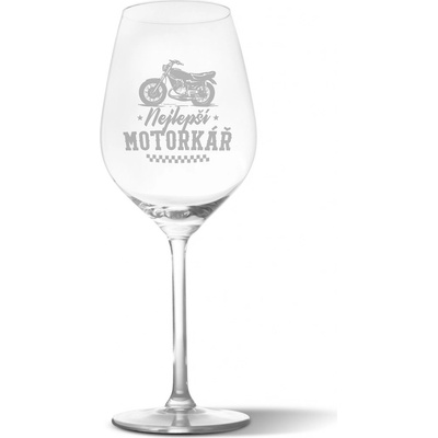 Sablio Sklenička na víno Nejlepší motorkář 490 ml