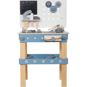 Ginger Home Детска Дървена Работилница с Инструменти, GINGER HOME, Синя, 46х26х67cm (W03D242C)