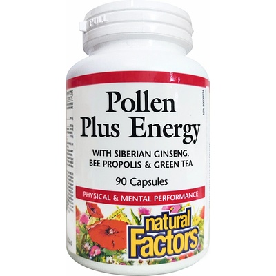 Natural Factors Pollen Plus Energy, 90 капсули, Natural Factors