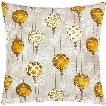 BELLATEX 55/129 vianočné gule zlaté 45 x 45 cm