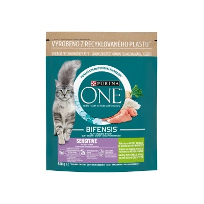 Purina ONE granule g citlivé mačky 0,8 kg