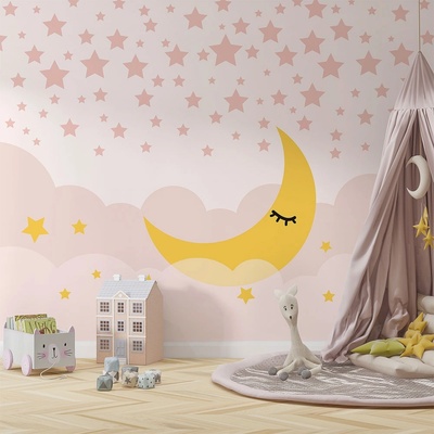 Art gift Фототапет за детска стая - Розови звезди