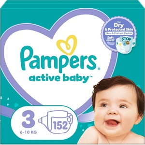 Pampers ActiveB Mega Box S3 (152 бр. /FOL)