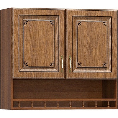 ЕВРОМАР Горен шкаф grand new 80 см с две врати и рафт