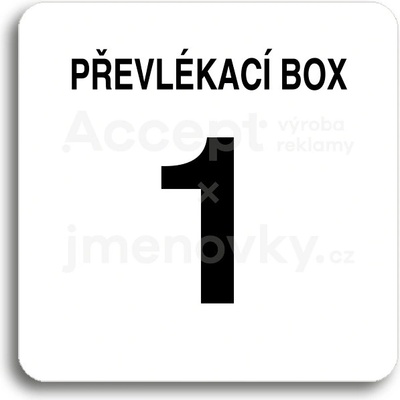 ACCEPT Piktogram převlékací box XI - bílá tabulka - černý tisk bez rámečku