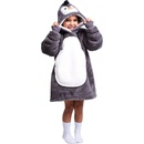 Noxxiez Hrejivá televízna mikinová deka s kapucňou Panda