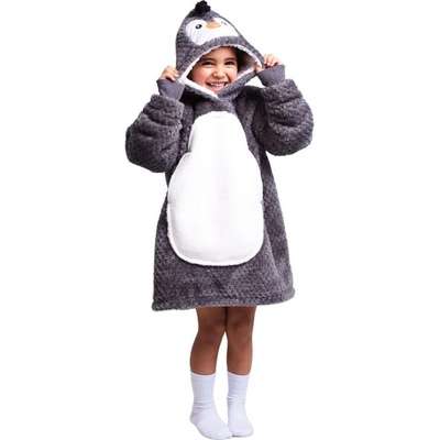 Noxxiez Hrejivá televízna mikinová deka s kapucňou Panda
