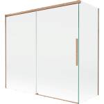 Mexen Rox параван за вана, 2-крилен, плъзгащ се, 170 + 70 x 150 cm, прозрачен, четкана мед - 8C9-170-070-65-00 (8C9-170-070-65-00)