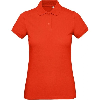 B&C Inspire Polo /women Dámske piqué polo z bio bavlny červená fire