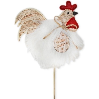 Kohout zápich dřevo 13x11cm