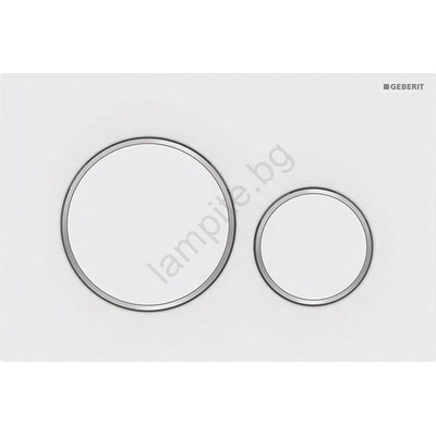 Geberit 115.882. JT. 1-Бутон за промиване Sigma20 24, 6x16, 4 cm бял/лъскав хром (GB0064)