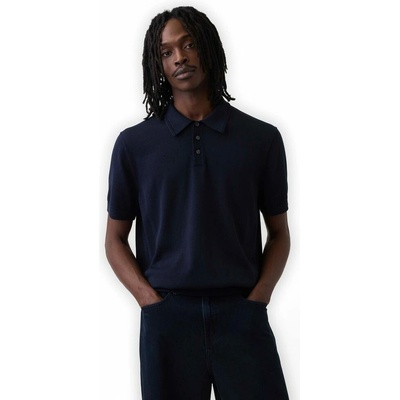GAP 889774-01 Polo svetr s krátkym rukávom Tmavě modrá
