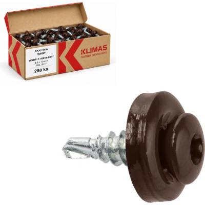 Klimas Wkret-Met 4,8x19mm - 250 ks - Skrutka samozávrtná pre spojenie plechov v presahu do 2x1,25mm, RAL 8017, WSBP-T
