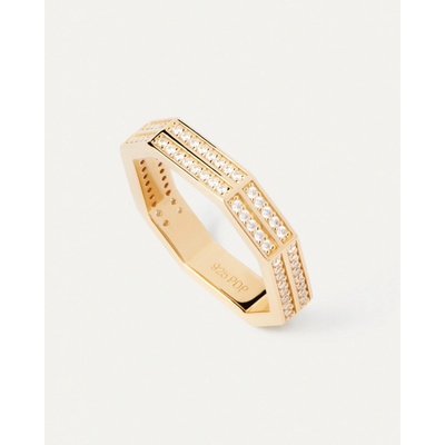 PDPaola pozlacený prsten se zirkony Olympia AN01 A06