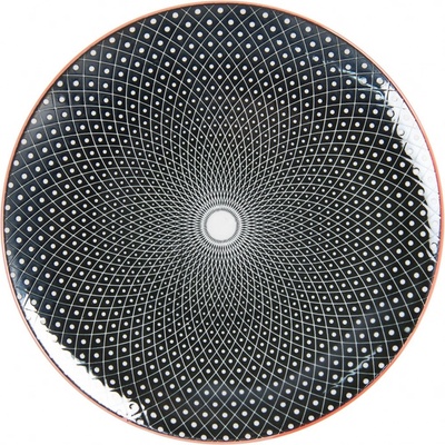 Clayre & Eef Černý jídelní talíř Blackin 26 cm