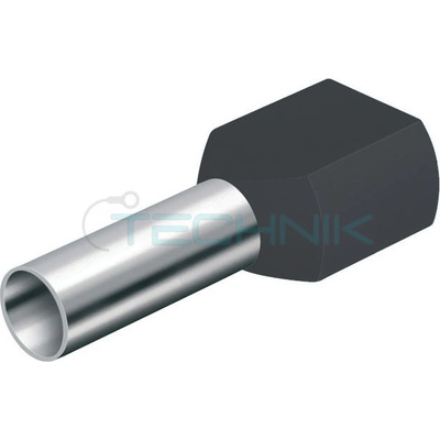 DD 6-18 černá Dutinka dvojitá,průřez 2x6,0mm2/délka 18mm,dle DIN46228 – Sleviste.cz