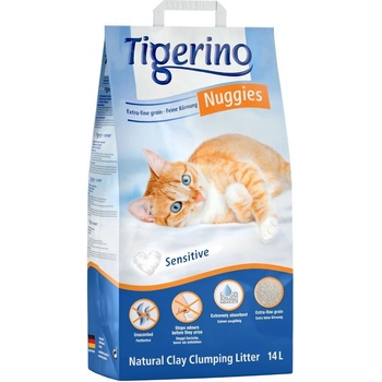 Tigerino Nuggies Ultra podstielka pre mačky Sensitive bez parfumov 14 l