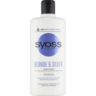 Syoss Blonde & Silver balzám pro zesvětlené, blond a šedé vlasy 440 ml
