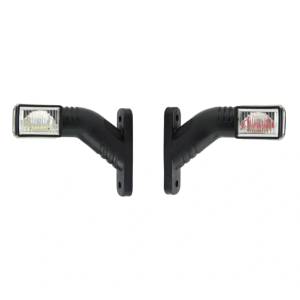 FORMPLAS Комплект led Габаритни светлини тип рогче с 3 позиции - Жълт Бял Червен 6 диода 12v-24v 140мм