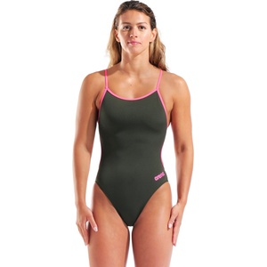arena performance lace back solid dark sage / pink xs - uk30