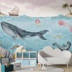 Art Gift Decor Детски фототапет океански свят с кит