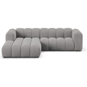 Micadoni Сив шенилов ъглов диван (ляв ъгъл) Lupine - Micadoni (MIC_LC_M_214_F1_LUPINE6)