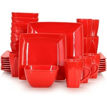 VANCASSO SOHO Red porcelánová jedálenská sada 16 dilena